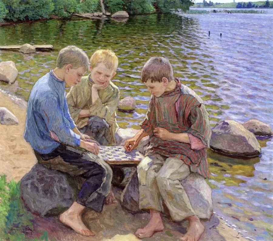 Mikołaj Bogdanow-Bielski, Na brzegu jeziora, 1932