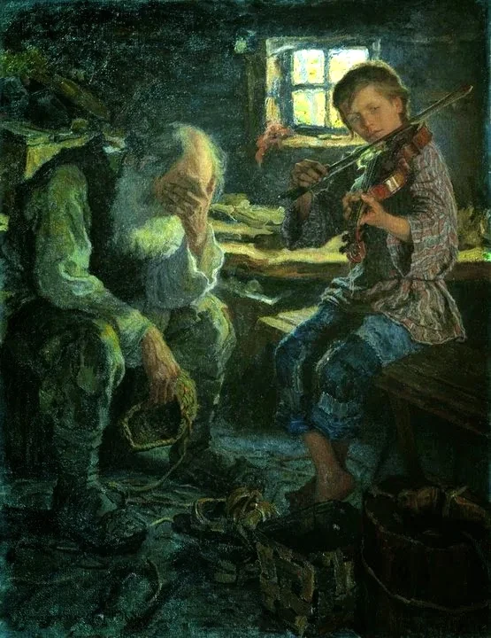 Mikołaj Bogdanow-Bielski (Rosja, 1868-1945), Wzruszenie