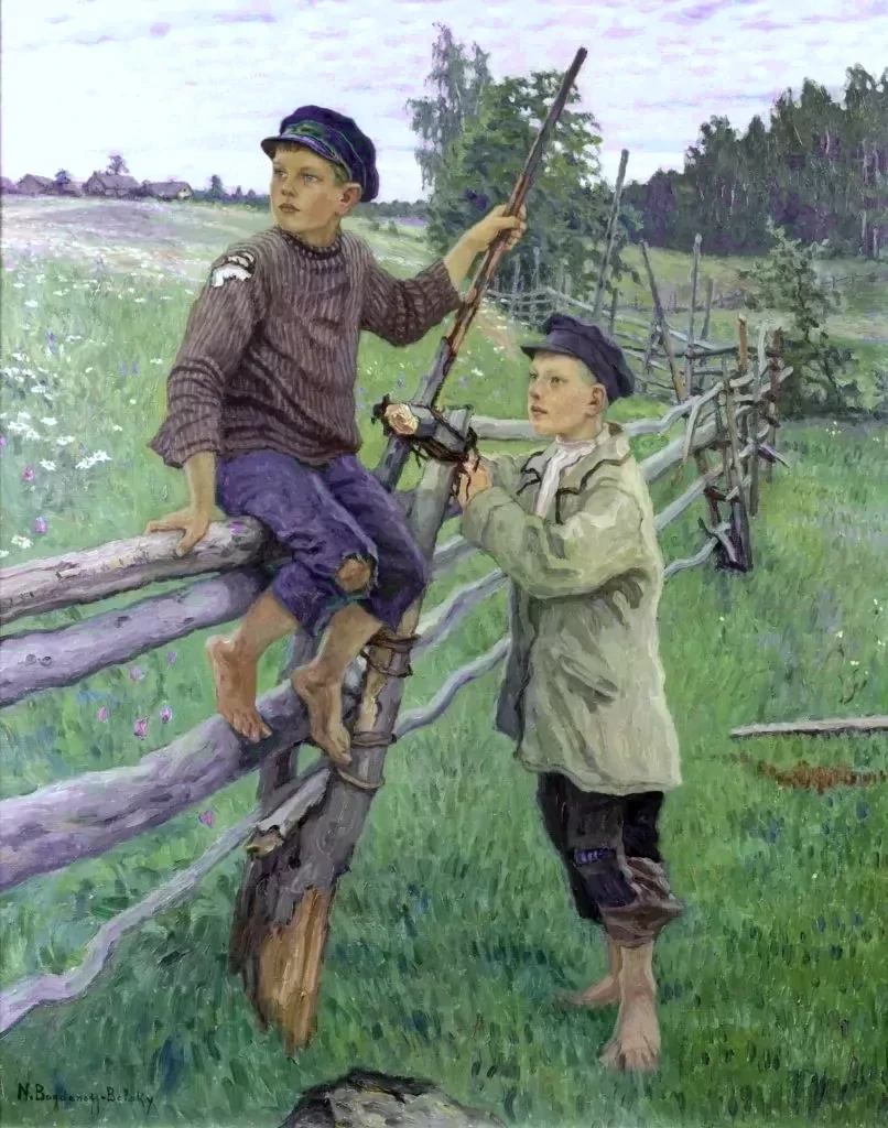 Mikołaj Bogdanow-Bielski (Rosja, 1868-1945), Wiejscy chłopcy, 1936